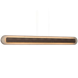 American Walnut Petra Rounded Linear Pendant with White Stone Accent by Accord
