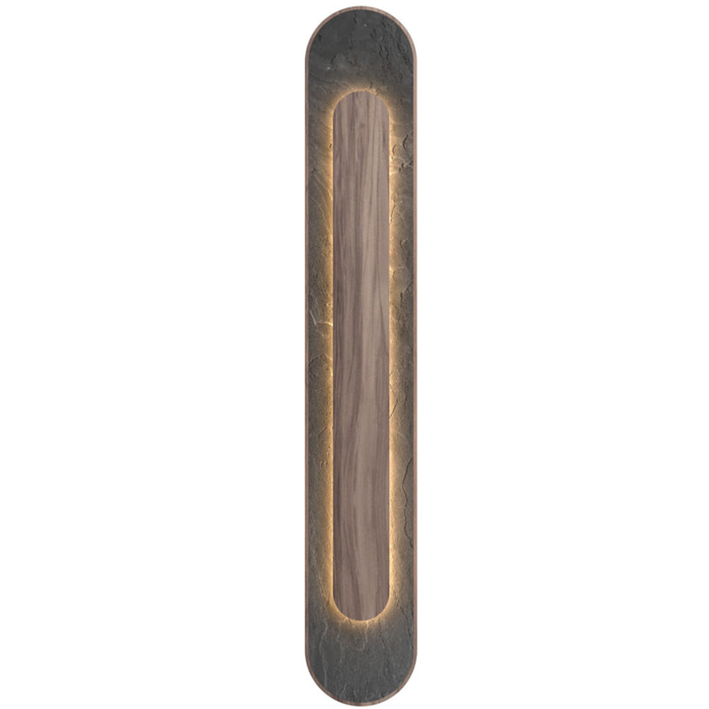 Petra Rounded Linear Wall Lamp with Slate Accent