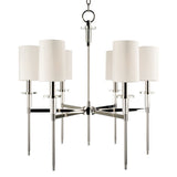 Amherst Chandelier - 6 Light, Polished Nickel by Hudson Valley