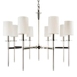Amherst Chandelier - 8 Light, Polished Nickel by Hudson Valley