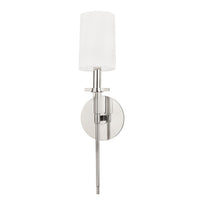 Amherst Wall Sconce - 1-Light 18.75 Inch - Polished Nickel by Hudson Valley