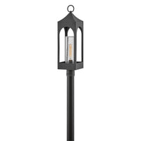 Amina Large Post Mount Lantern - Distressed Zinc - by Hinkley