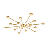 Amon Semi Flush - Large in Vintage Brass by Corbett