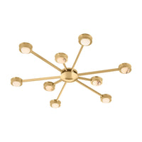 Amon Semi Flush - Small in Vintage Brass by Corbett