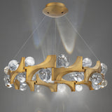 Amorina Chandelier Aged Brass By Schonbe Beyond - Lifestyle View