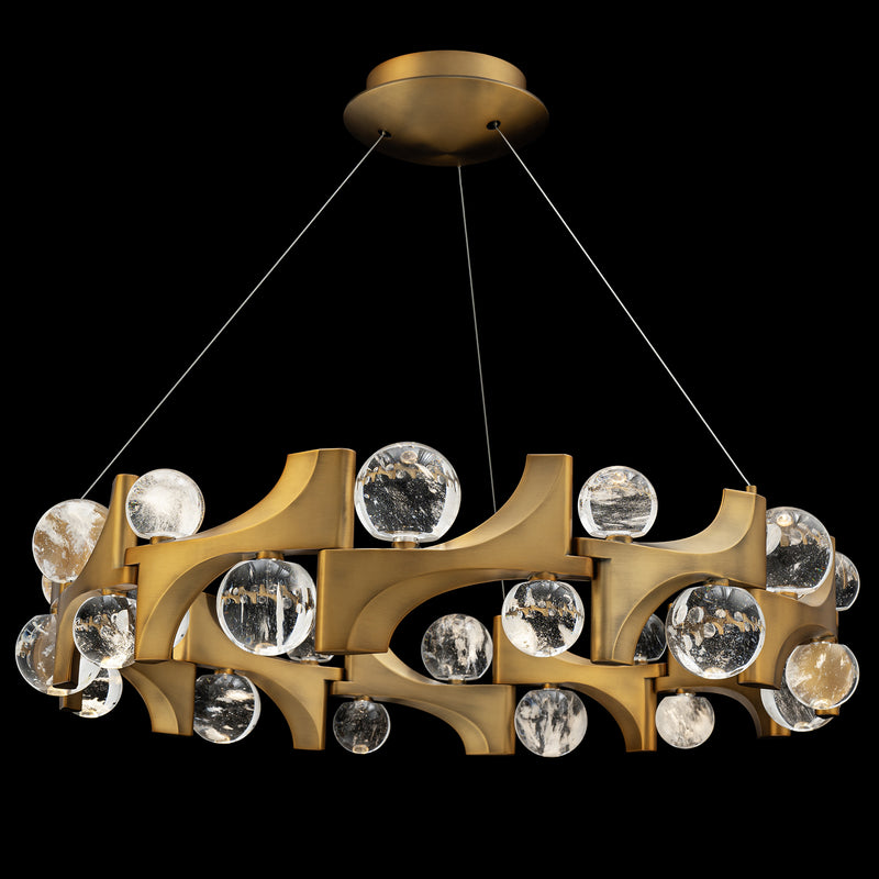 Amorina Chandelier Aged Brass By Schonbe Beyond