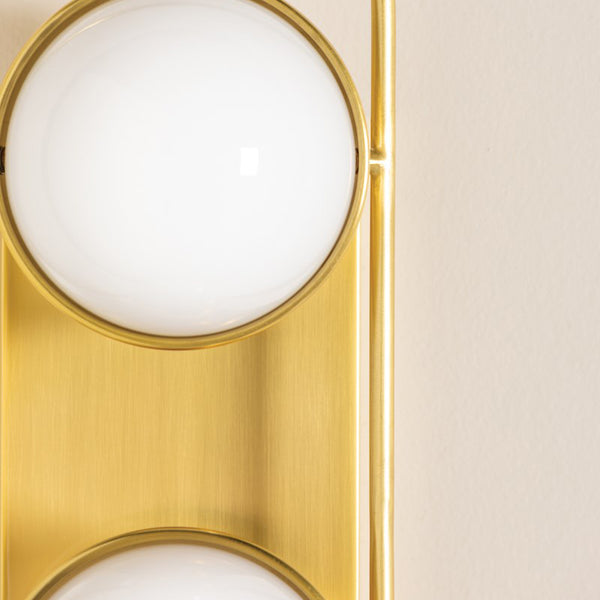 Amy Vanity Light 2 Lights Aged Brass By Mitzi Detailed View
