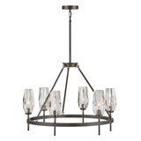 Ana Single Tier Chandelier - Black Oxide - by Hinkley