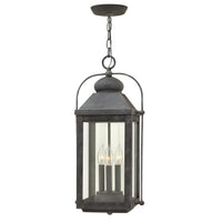 Anchorage Large Hanging Lantern - Aged Zinc - by Hinkley
