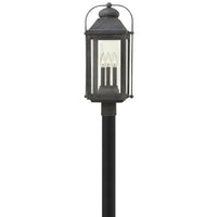 Anchorage Large Post Mount Lantern - Aged Zinc - by Hinkley