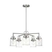 Anders Chandelier — 24", Clear, Brushed Nickel