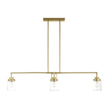 Anders Chandelier — 48", Clear, Satin Brass