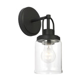 Anders Vanity Light — 4 3/4", Clear, Midnight Black
