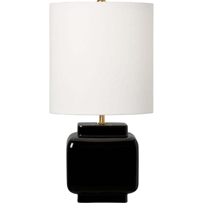 Anderson Table Lamp — 10 1/2", White Linen, Black