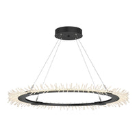 Anemone Circular LED Pendant in Black by Hubbardton Forge