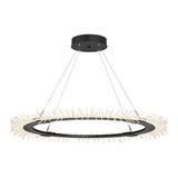 Anemone Circular LED Pendant in Black by Hubbardton Forge