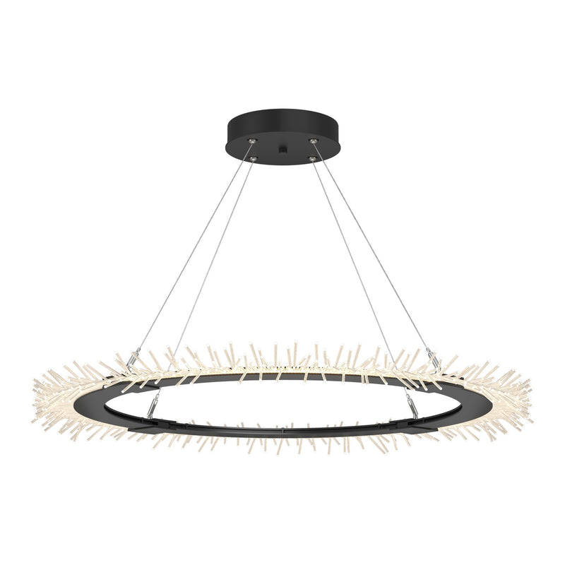 Anemone Circular LED Pendant in Black by Hubbardton Forge