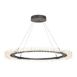Anemone Circular LED Pendant in Dark Smoke by Hubbardton Forge