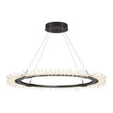 Anemone Circular LED Pendant in Oil Rubbed Bronze by Hubbardton Forge