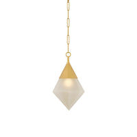 Angelique Pendant - Small in Vintage Polished Brass by Corbett
