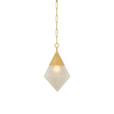 Angelique Pendant - Small in Vintage Polished Brass by Corbett