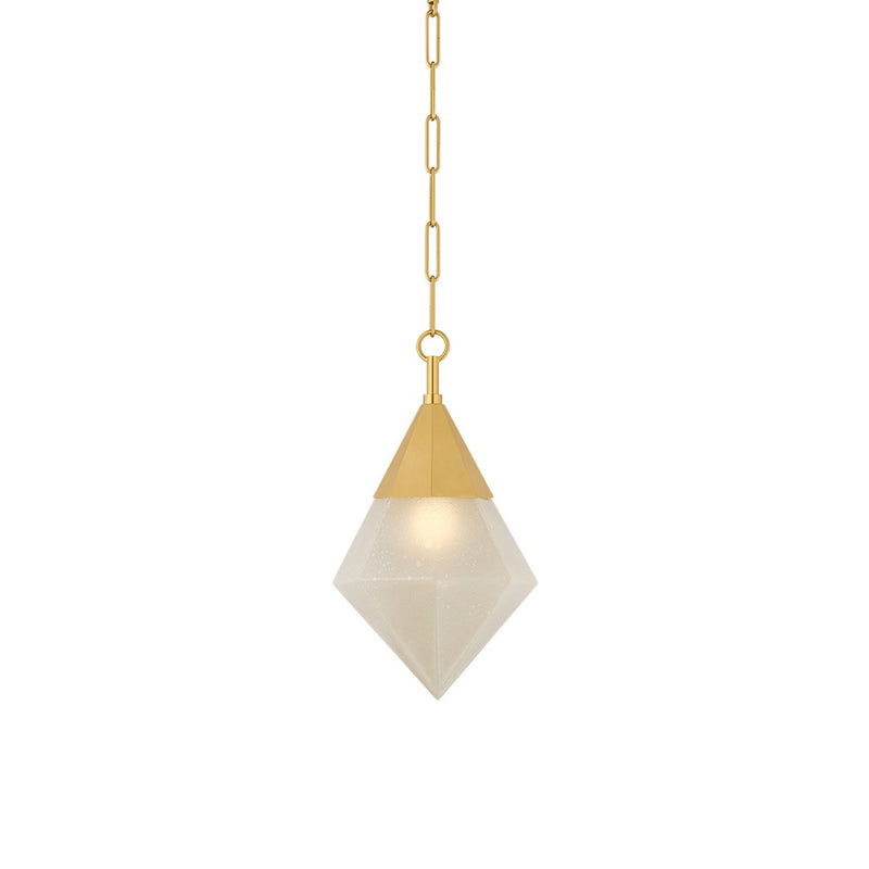 Angelique Pendant - Small in Vintage Polished Brass by Corbett