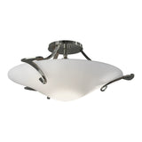Antasia Semi-Flush Mount in Sterling, Opal Glass by Hubbardton Forge