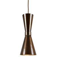 Antique Brass Amias Mid-Century Brass Pendant by Mullan Lighting