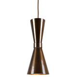Antique Brass Amias Mid-Century Brass Pendant by Mullan Lighting