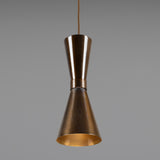 Antique Brass Amias Mid-Century Brass Pendant by Mullan Lighting