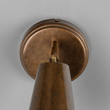 Antique Brass Cashel Adjustable Brass Cone Wall Light by Mullan Lighting