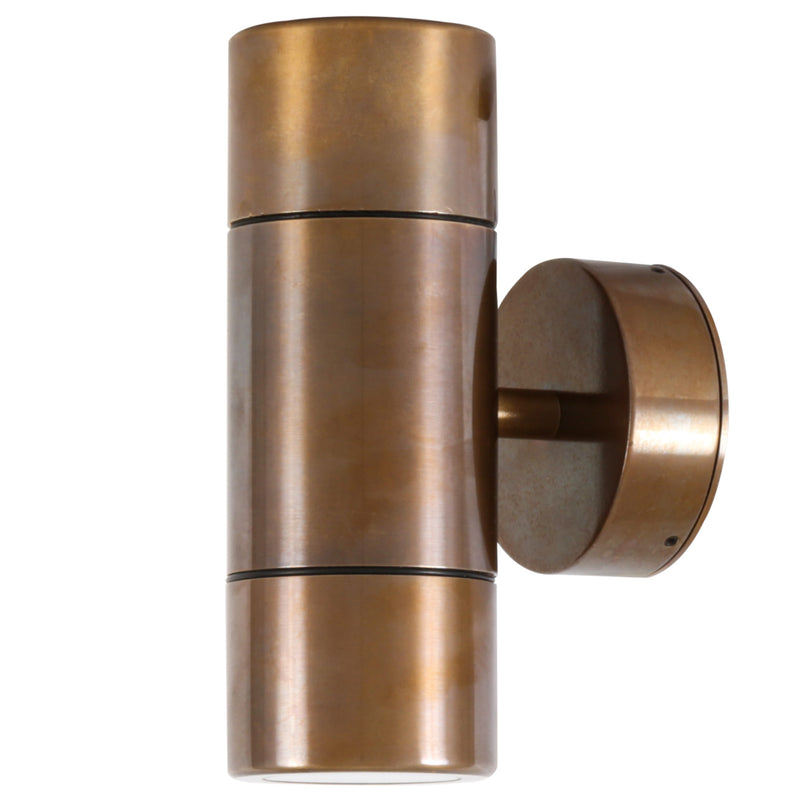 Antique Brass Lana Up-Down Brass Wall Light by Mullan Lighting