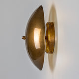 Antique Brass Luqa Brass Dish Wall Light by Mullan Lighting