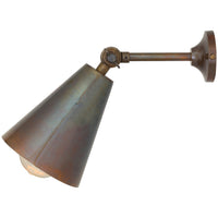 Antique Brass Moya Adjustable Brass Wall Light by Mullan Lighting