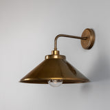 Antique Brass Nerissa Brass Bathroom Wall Light by Mullan Lighting