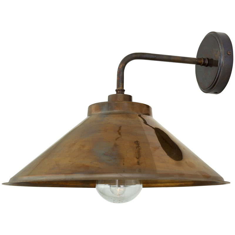 Antique Brass Nerissa Brass Bathroom Wall Light by Mullan Lighting