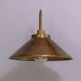 Antique Brass Nerissa Brass Swan Neck Wall Light by Mullan Lighting