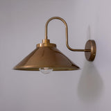 Antique Brass Nerissa Brass Swan Neck Wall Light by Mullan Lighting