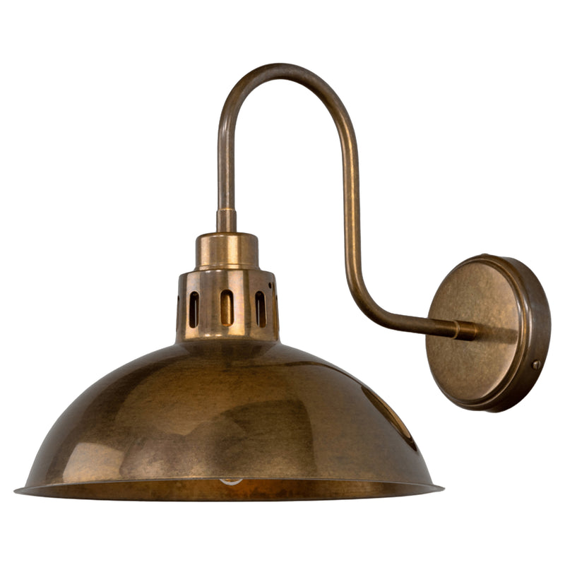Antique Brass Paris Swan Neck Wall Light By Mullan Lighting