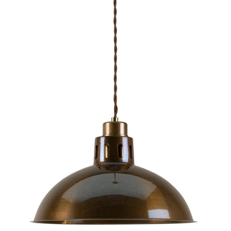 Antique Brass Paris Industrial Brass Pendant by Mullan Lighting
