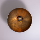 Antique Brass Paris Industrial Flush Ceiling Light by Mullan Lighting Zoomed View