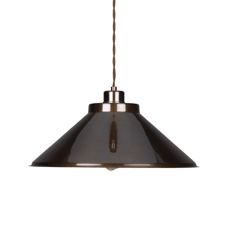 Antique Brass Rio Vintage Modern Brass Pendant Light by Mullan Lighting