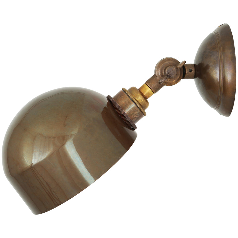 Antique Brass San Jose Adjustable Brass Wall Light by Mullan Lighting