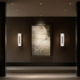 Antique Nickel Clarice Wall Light by Modern Forms in Living Area