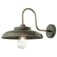 Antique Silver Darya Swan Neck Bathroom Wall Light By Mullan