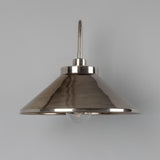 Antique Silver Nerissa Brass Swan Neck Wall Light by Mullan Lighting