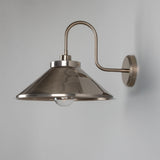 Antique Silver Nerissa Brass Swan Neck Wall Light by Mullan Lighting