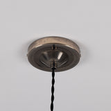 Antique Silver Paris Industrial Brass Pendant by Mullan Lighting Canopy