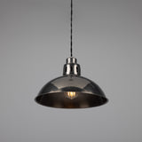 Antique Silver Paris Industrial Brass Pendant by Mullan Lighting