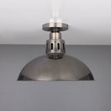 Antique Silver Paris Industrial Flush Ceiling Light by Mullan Lighting